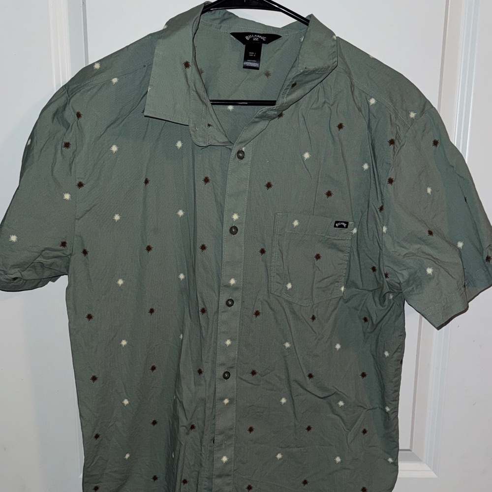 Men's Green Short Sleeve Shirt